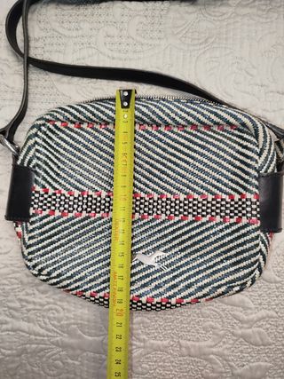 Bolso Bimba y Lola rayas azul y rojo