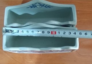 2 Humidificadores de cerámica azul y blanco