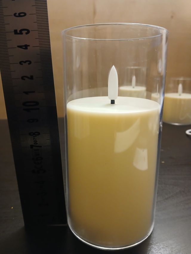 Conjunto de 3 Velas LED em Vidro