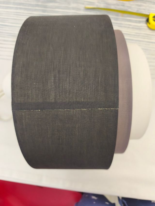 Lámpara de techo tela y plástico