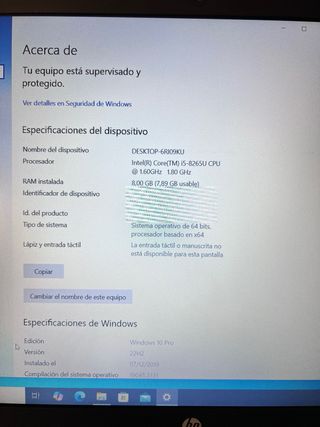 Portátil HP 250 G7 Plata
