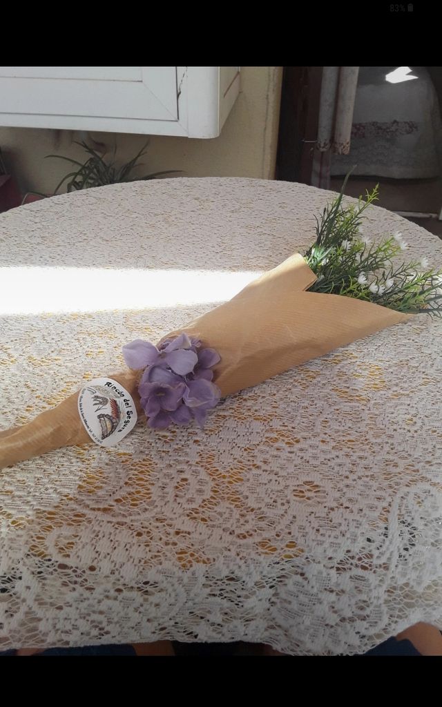 Flores blancas pequeñas imitación,hecho a mano