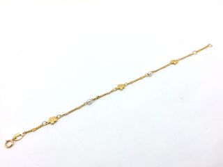 pulsera oro 18k con piedra con perla