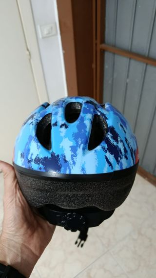 Casco Bici Niño B-PRO Azul Camuflaje