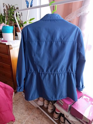 Parka azul gabardina Talla XXXL