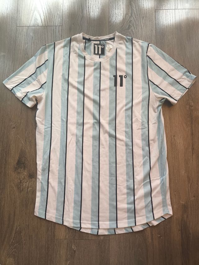 Camiseta 11 Degrees Rayas Azul y Blanco
