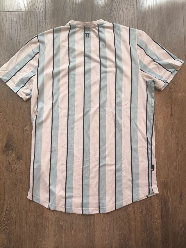 Camiseta 11 Degrees Rayas Azul y Blanco