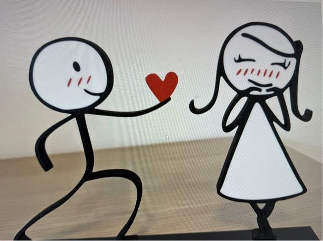 Figura San Valentín Pareja Corazón