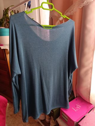 Jersey punto azul corazón Amore