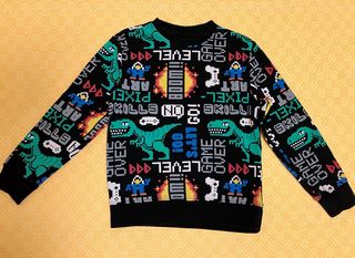 Felpa bambino fantasia videogiochi 7-8 anni