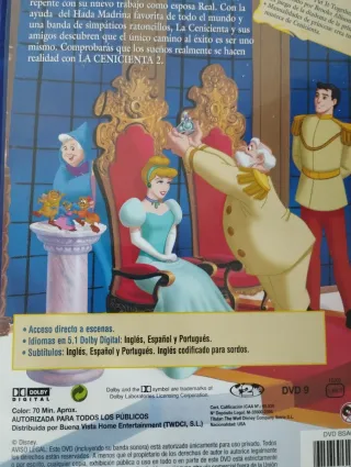 DVD La Cenicienta 1 y 2