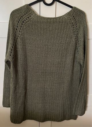 Jersey de punto verde oliva Easy Wear talla M