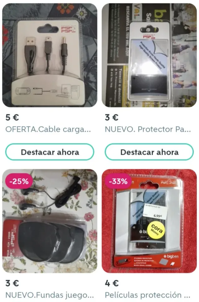 OFERTA.Cable cargador USB PSP y PSP Slim