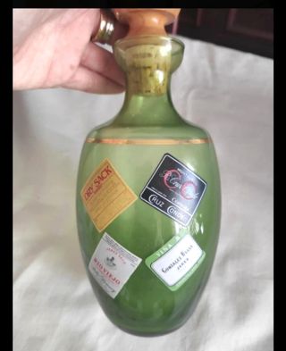 Juego Licorera y vasos de cristal 