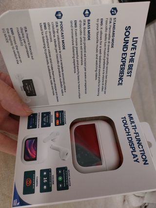 Cuffie Wireless Music Sound TOUCH DISPLAY