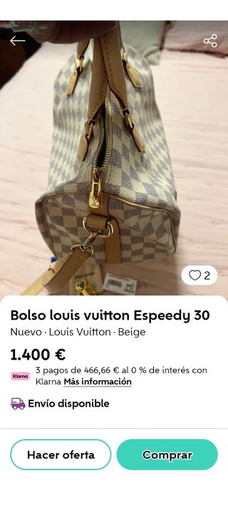 Bolso Louis Vuitton Speedy 30 Beige