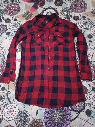 Camisa de cuadros Atmosphere roja y negra