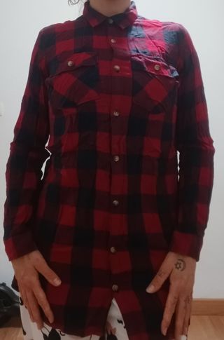 Camisa de cuadros Atmosphere roja y negra