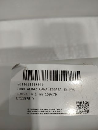 TUBO PARA VENTILACIÓN CANALIZARÁ