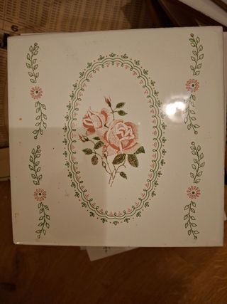 Azulejos vintage decorativo floral 100 unidades