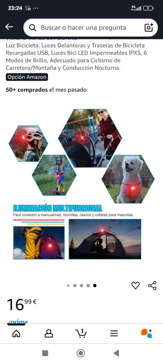 Luces Bici LED USB Recargables (Delantera y Traser