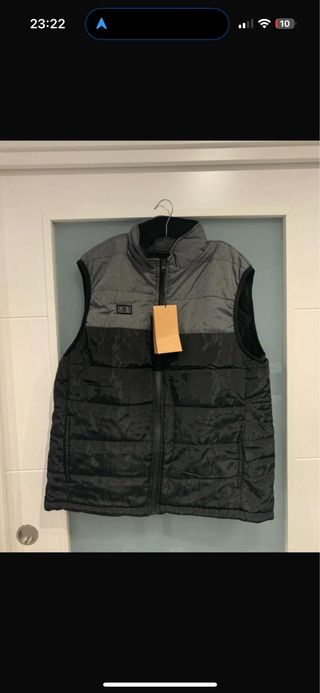 Chaleco Calefactable Negro y Gris