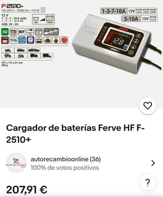  Camperización Cargador Baterías Ferve F-2510+ Sma