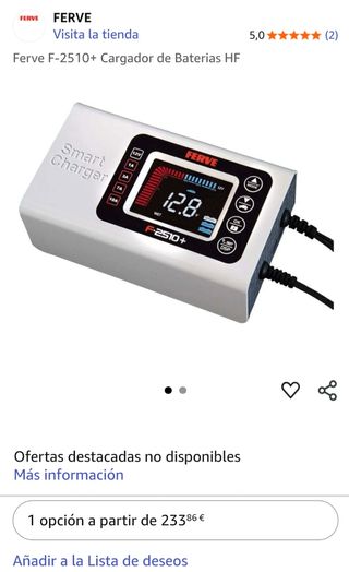  Camperización Cargador Baterías Ferve F-2510+ Sma