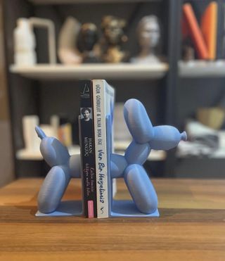 Set ferma libri cane palloncino, stampato in 3D 