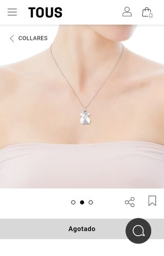 Colgante Oso Tous Facetado Plata