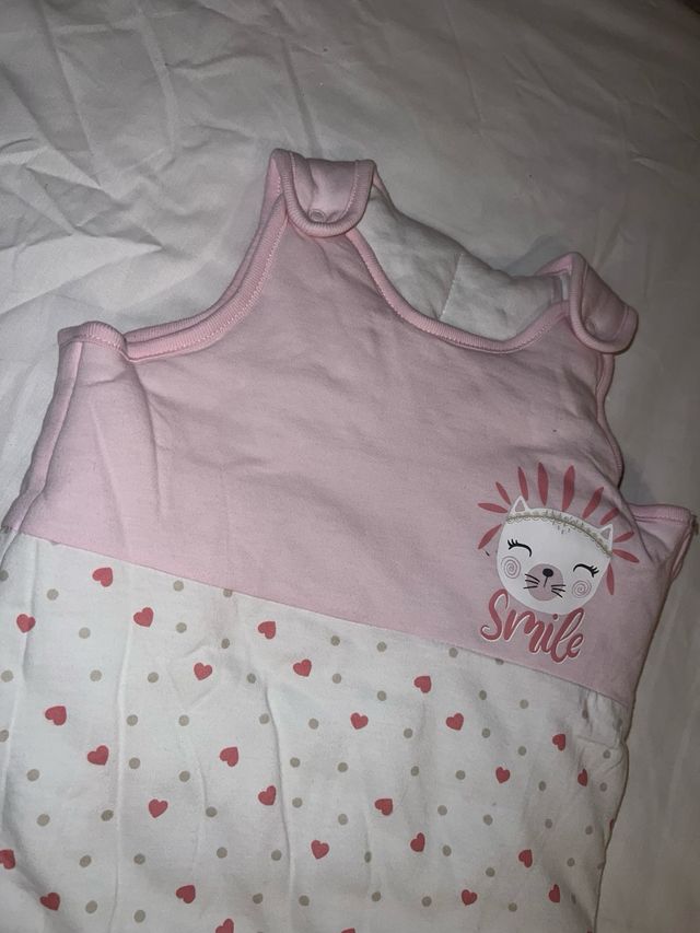 Saco dormir bebé 90cm rosa