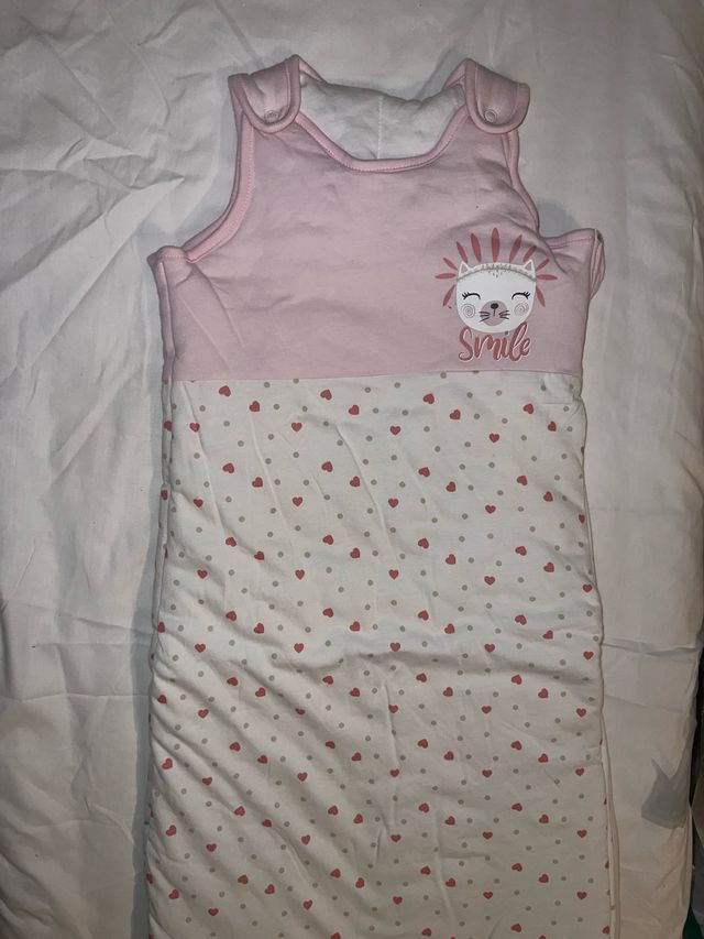 Saco dormir bebé 90cm rosa
