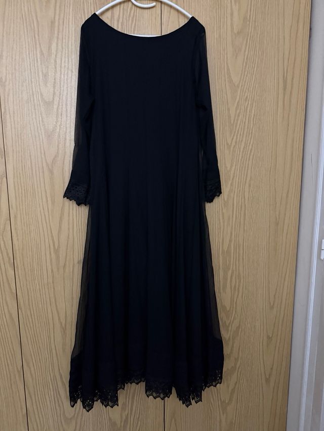 beautiful long flared dress with matching shoes 39