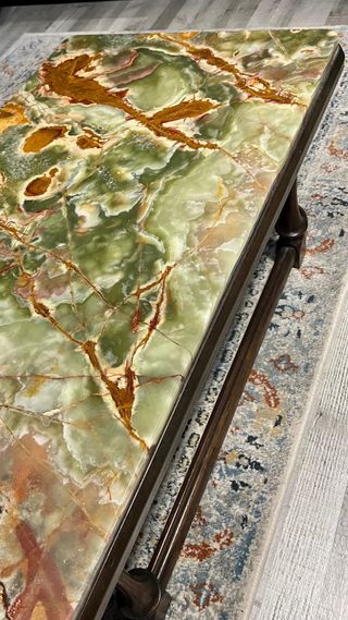 Mesa de salón de ónix natural