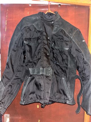 Chaqueta de moto negra