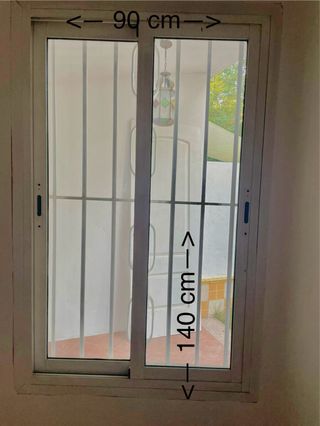 Ventana aluminio 90x140 cm corredera