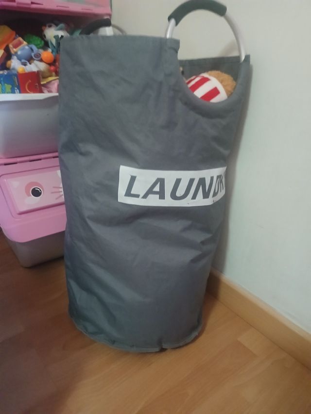 Cesto organizador plegable rosa