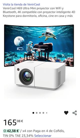 Mini Proyector WiFi Bluetooth