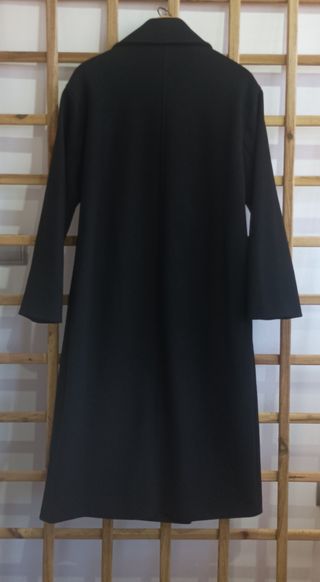 Abrigo Largo Negro Zara Mujer Talla XS
