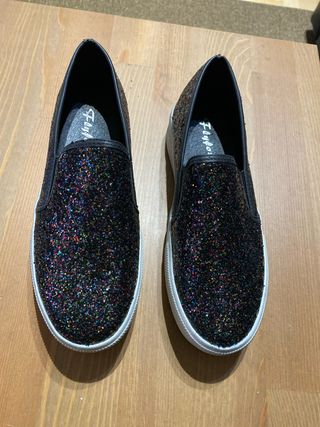Zapatos Feyfoz Brillantes Negros Multicolor