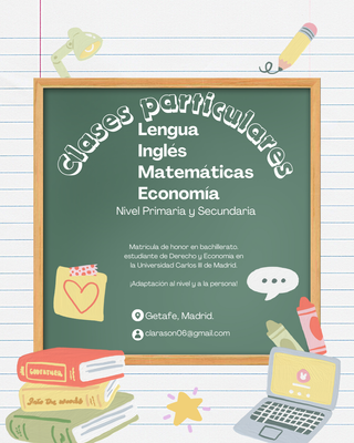 Clases particulares de primaria y secundaria.