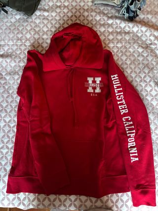 Sudadera Hollister Roja con Logo