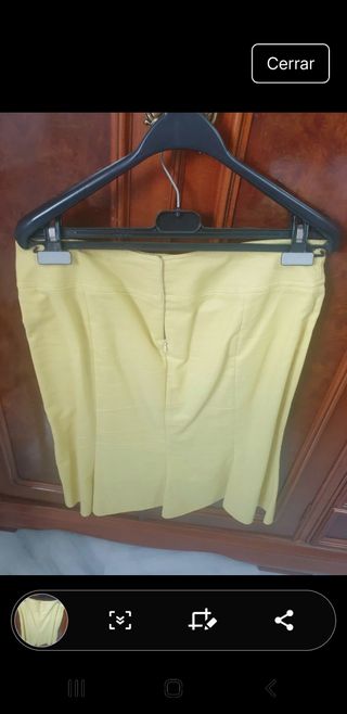 Traje chaqueta y falda XABUK amarillo talla 44