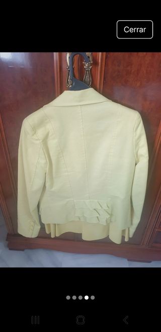 Traje chaqueta y falda XABUK amarillo talla 44
