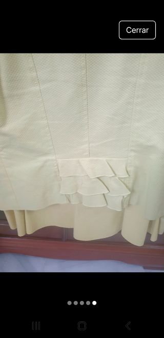 Traje chaqueta y falda XABUK amarillo talla 44