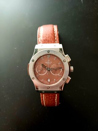 Reloj Hublot Marrón y Plateado