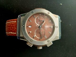 Reloj Hublot Marrón y Plateado