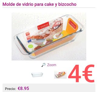 Molde de vidrio para cake y bizcocho