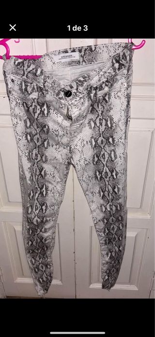 Pantalón Zara Mujer Estampado Serpiente