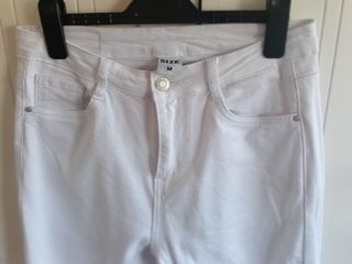 Pantalón vaquero blanco mujer